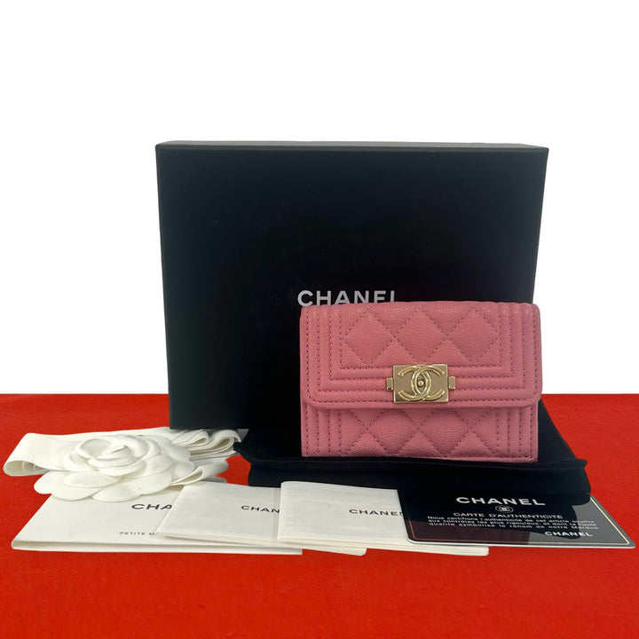 Tri-fold wallet Chanel Boy Chanel