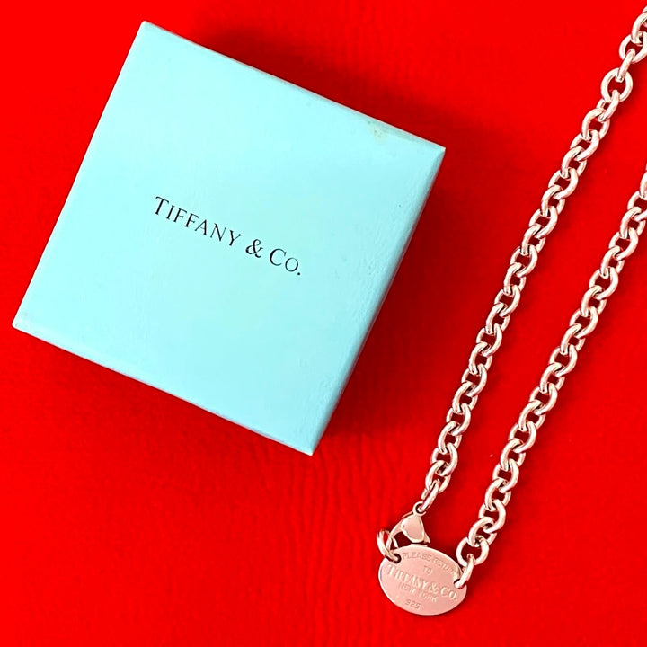 necklace tiffany return toe oval necklace