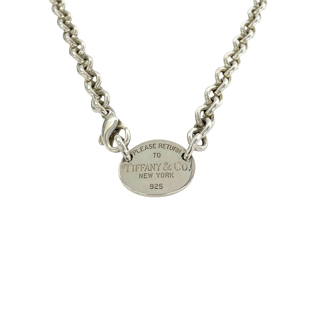 Necklace Tiffany Return Toe Oval Tag Necklace