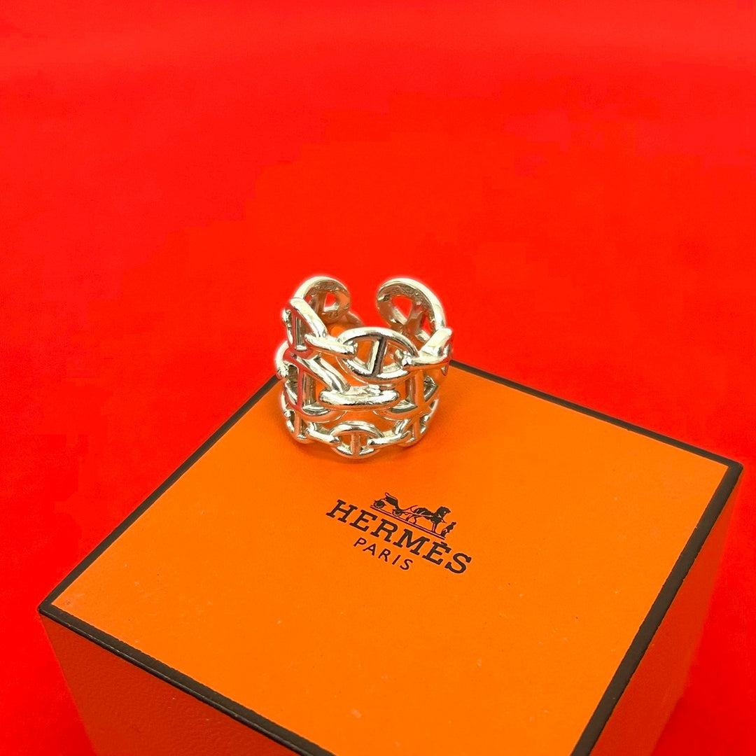 戒指/戒指 Hermes Chaine d'Ancre Enchene 戒指