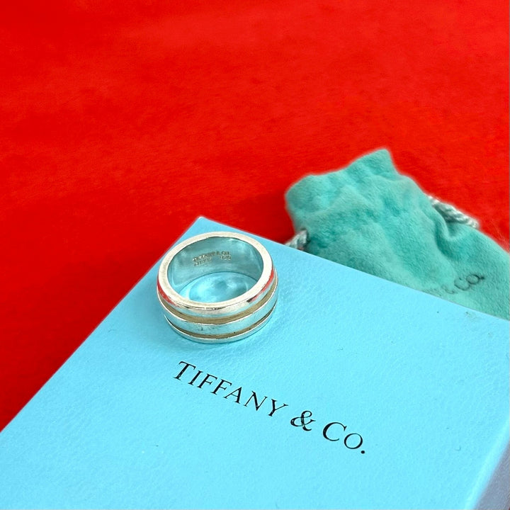Rings Tiffany Grooved Double Line Ring