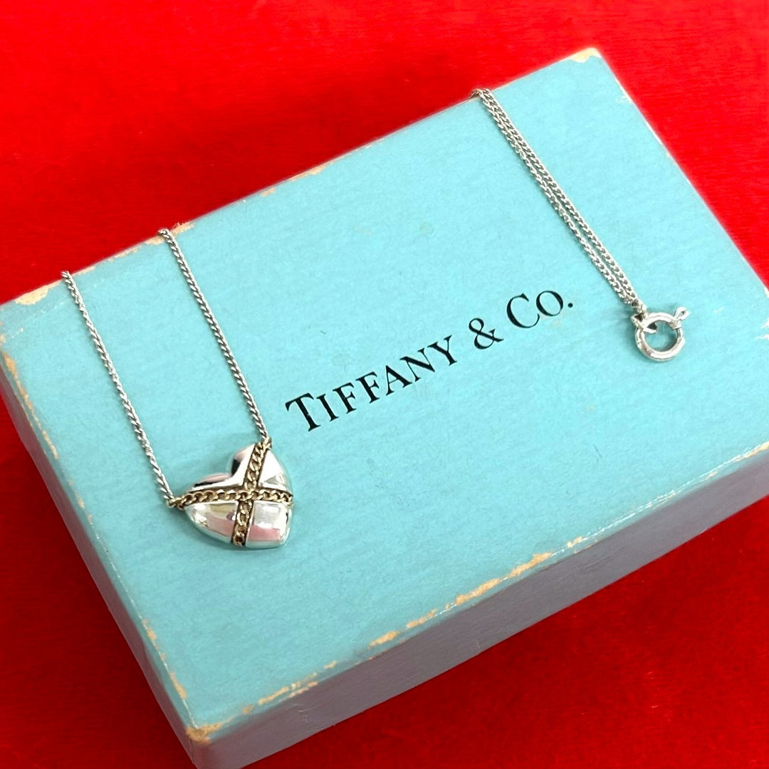 necklace tiffany chain cross heart necklace
