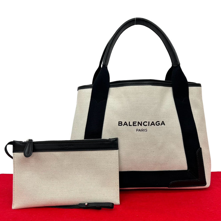 Handbag Balenciaga Navy Cabas S