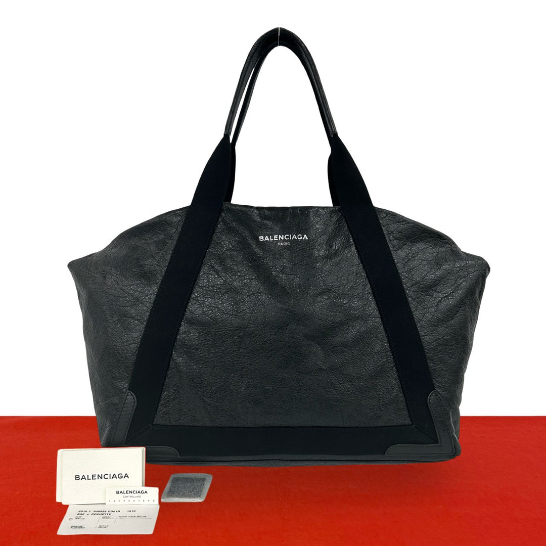 Tote bag Balenciaga navy cabas M