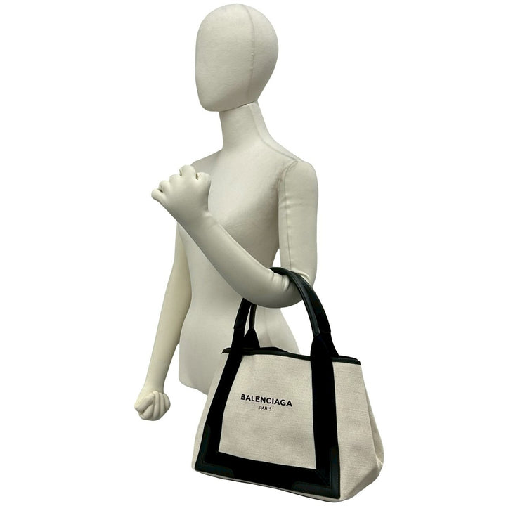 Handbag Balenciaga Navy Cabas S