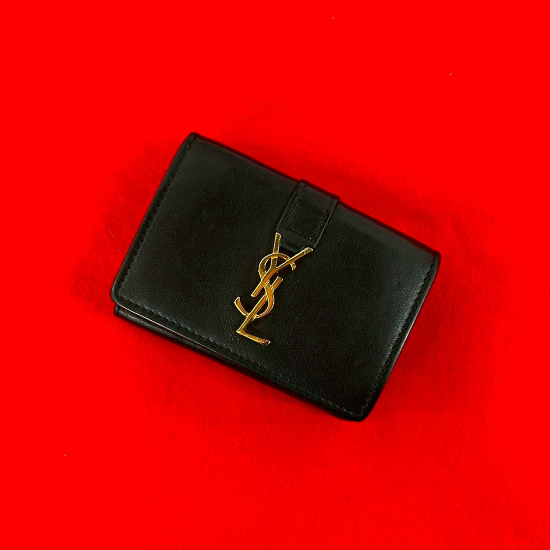 三折皮夾 Saint Laurent Paris 摺紙小皮夾