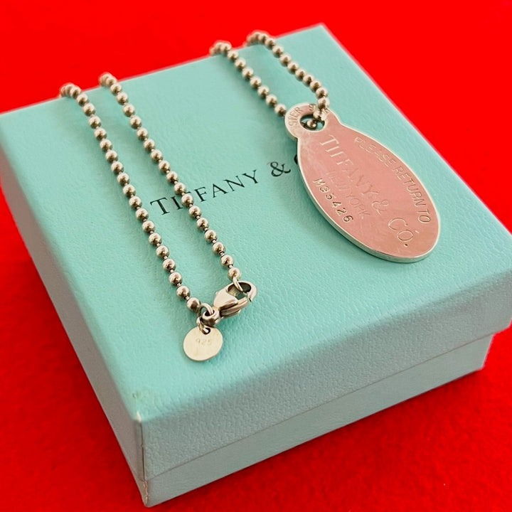 necklace tiffany return toe oval