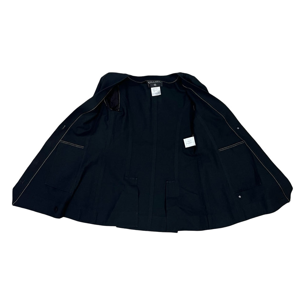 collarless jacket chanel