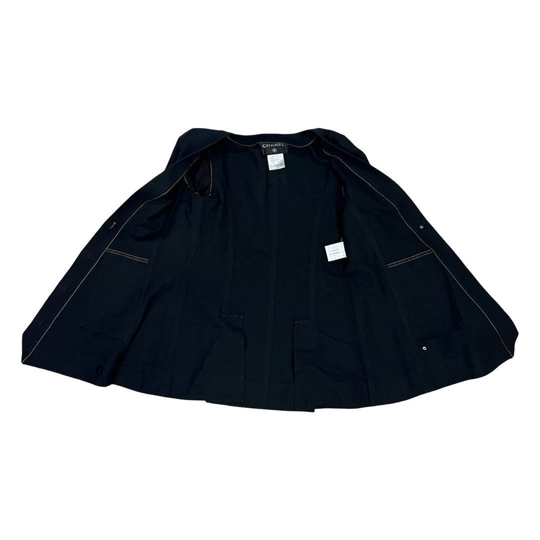collarless jacket chanel