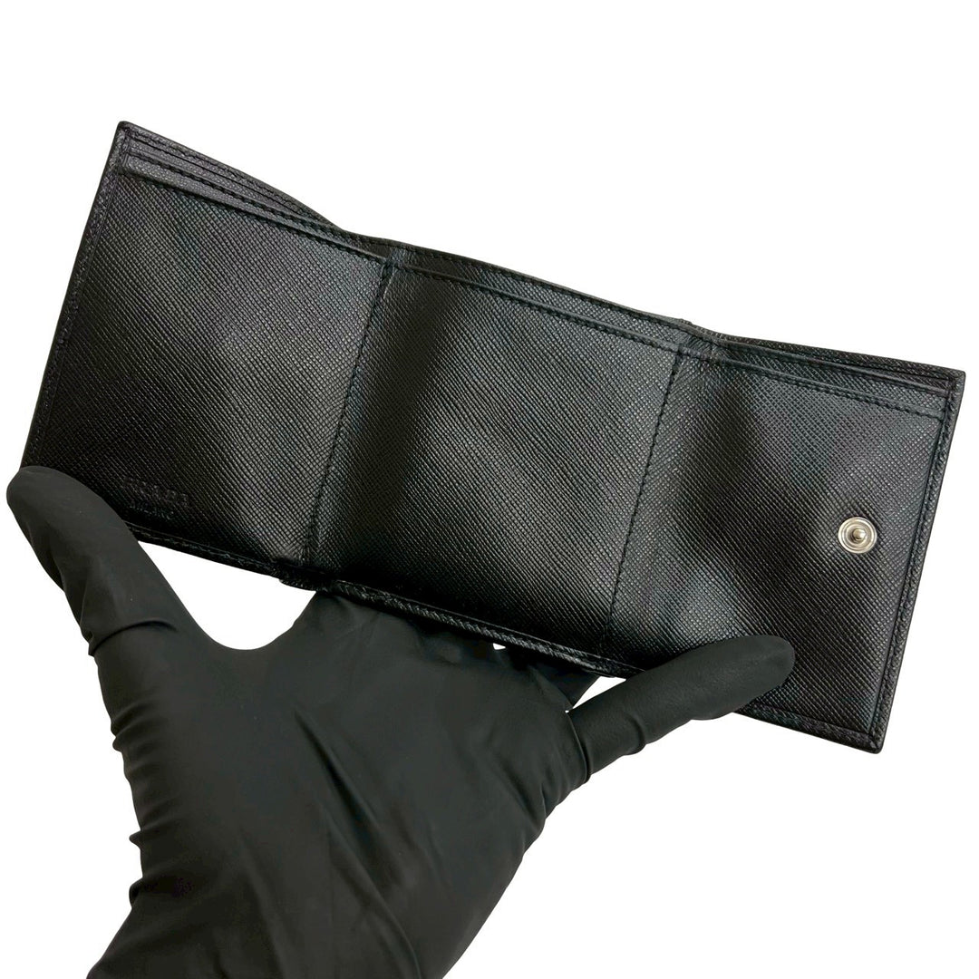 trifold wallet prada