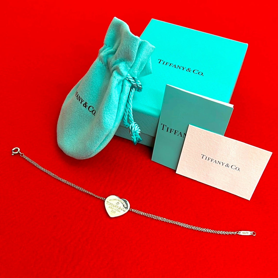 手鍊 Tiffany Return Toe 心型吊牌雙股