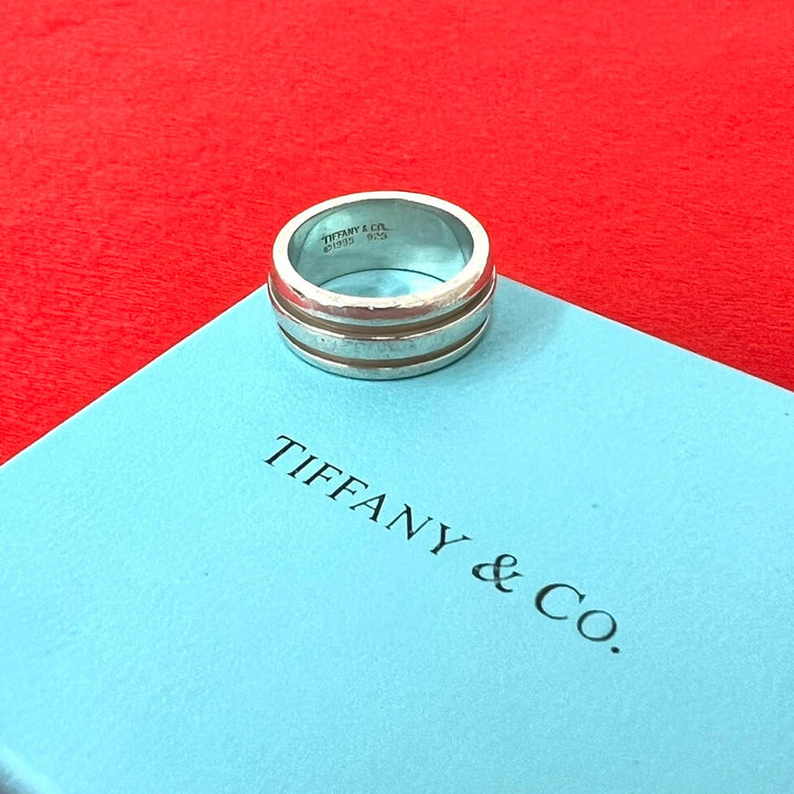 Rings Tiffany Grooved Double Line Ring
