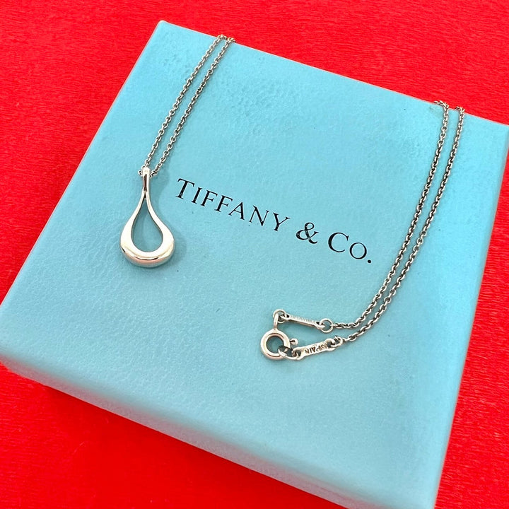 necklace tiffany open teardrop necklace