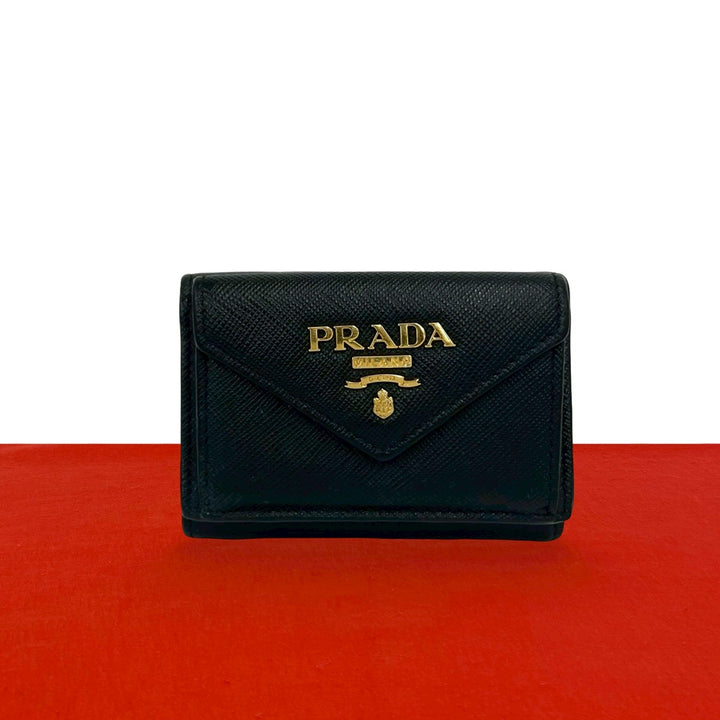 trifold wallet prada