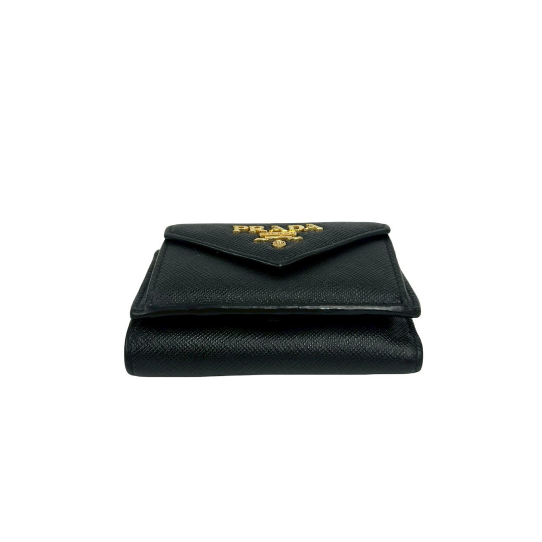 trifold wallet prada