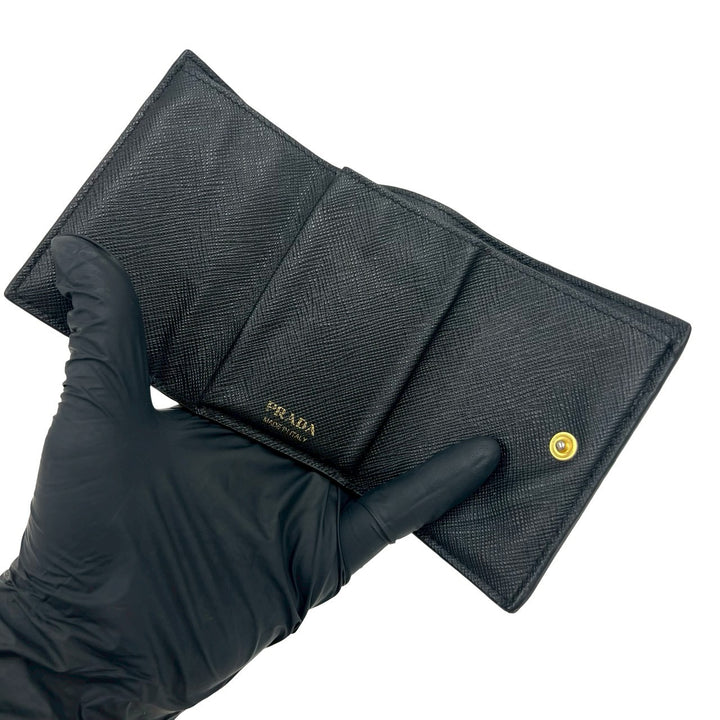 trifold wallet prada