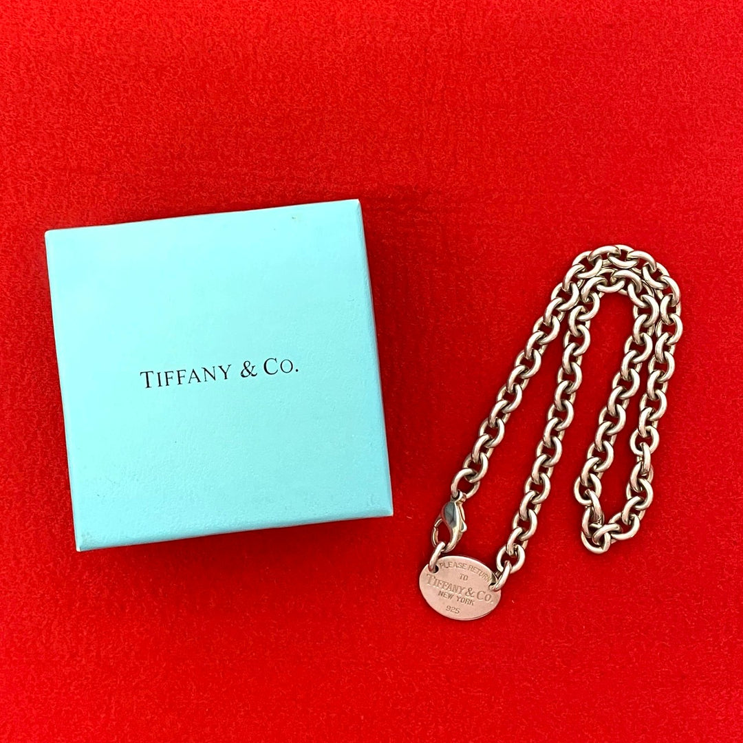 necklace tiffany return toe oval necklace