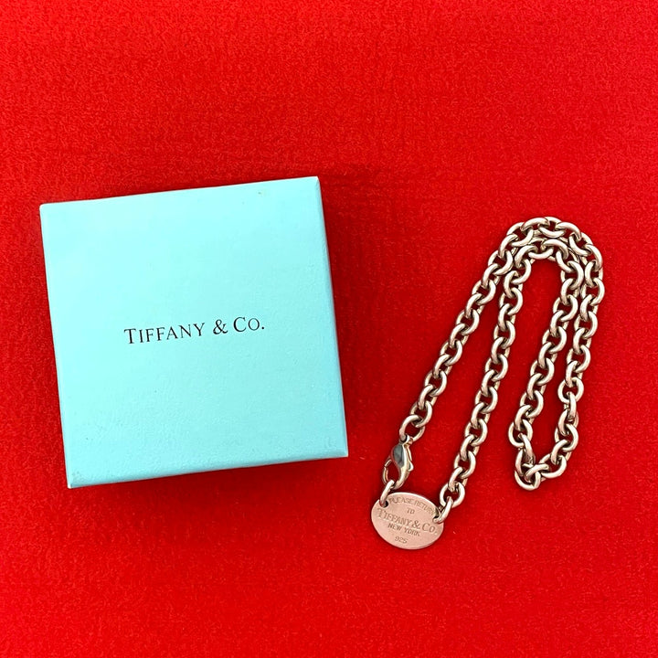 necklace tiffany return toe oval necklace