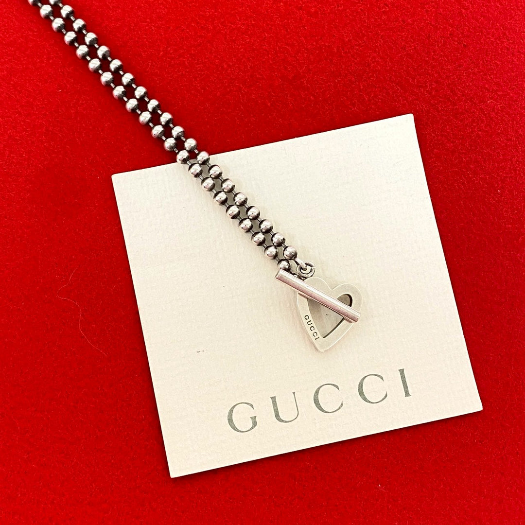 necklace gucci toggle heart necklace