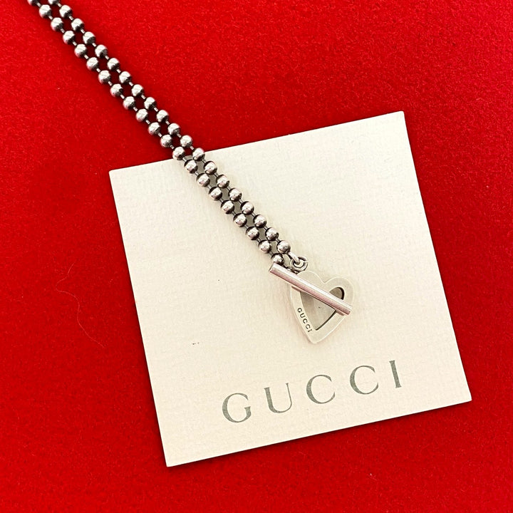 necklace gucci toggle heart necklace