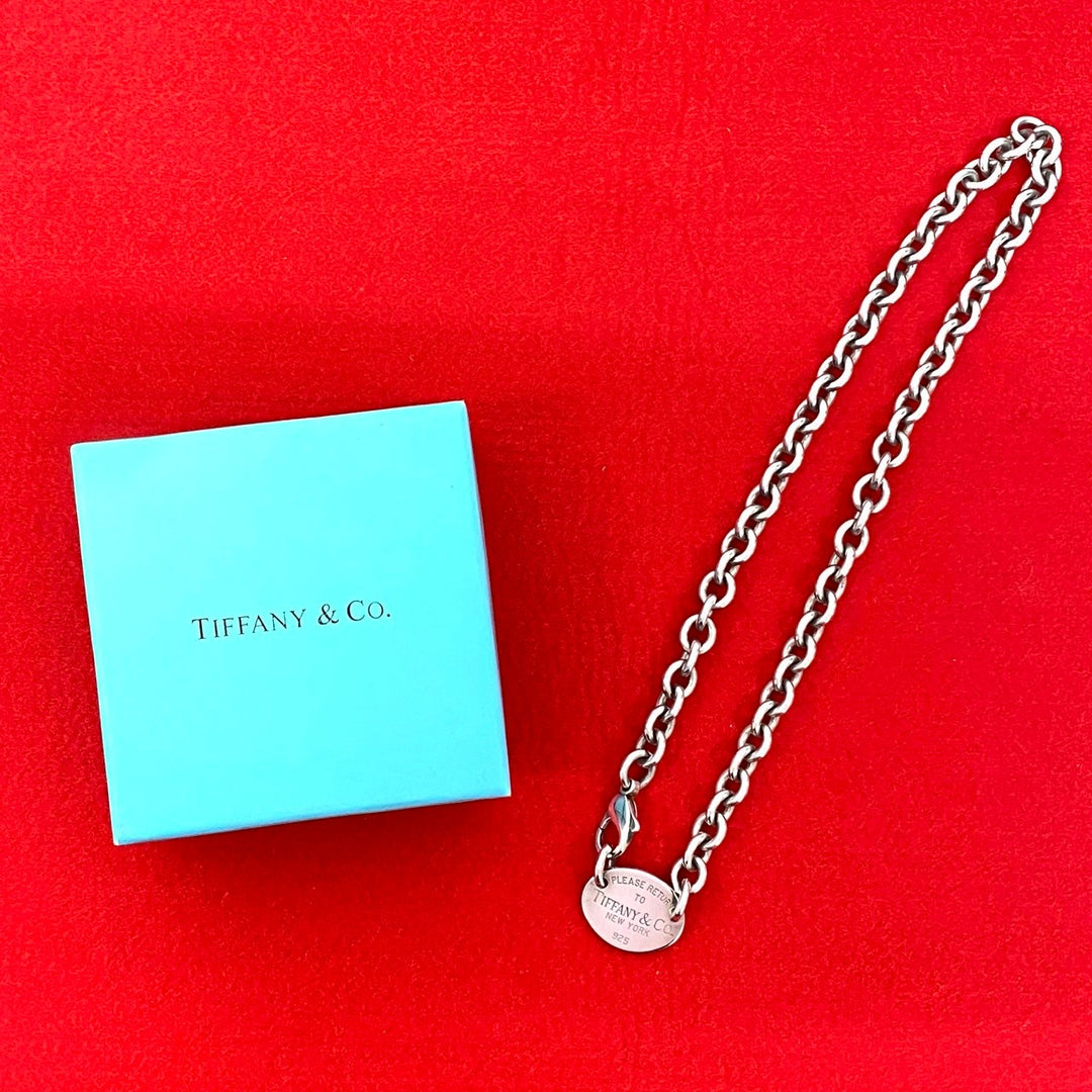 項鍊 Tiffany Return Toe 橢圓形標籤項鍊