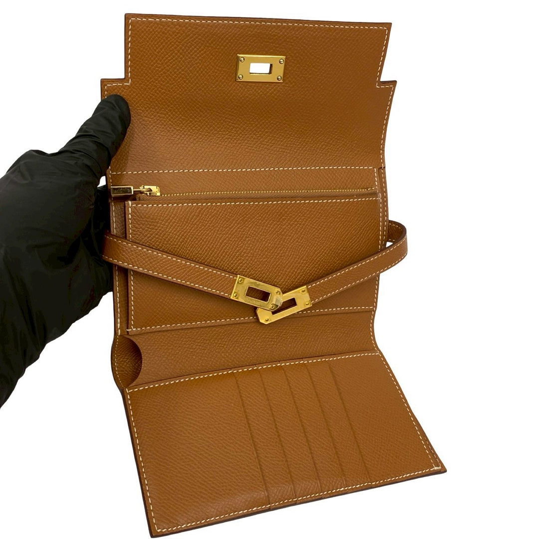 Tri-fold wallet Hermes Kelly wallet medium