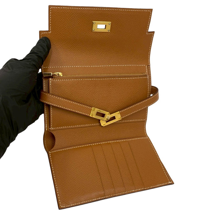 Tri-fold wallet Hermes Kelly wallet medium