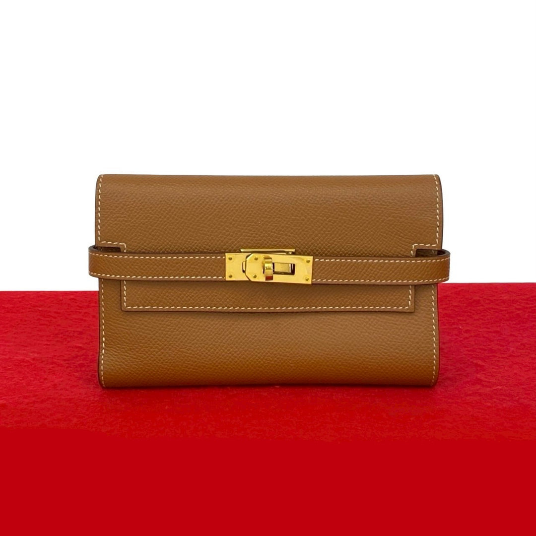 Tri-fold wallet Hermes Kelly wallet medium