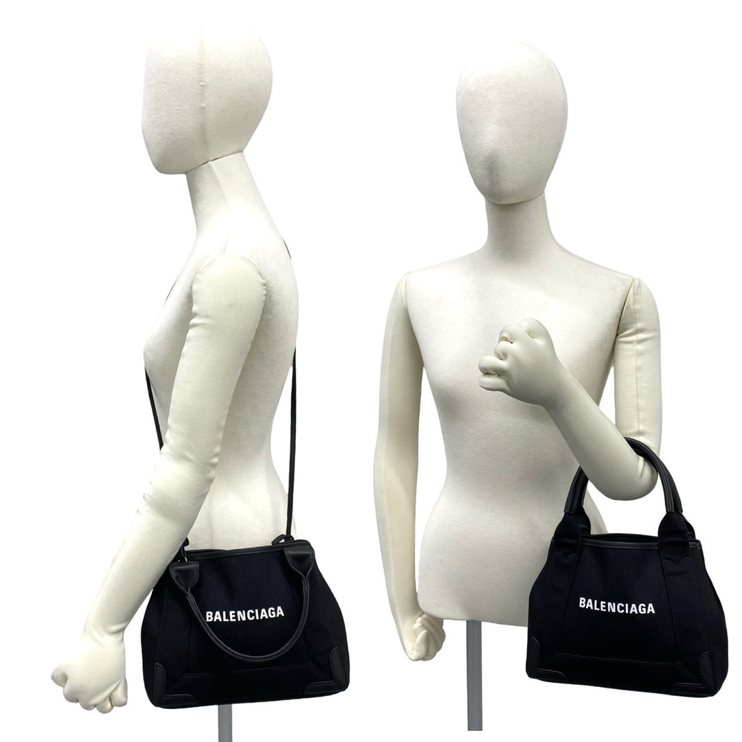 Shoulder bag Balenciaga navy cabas XS