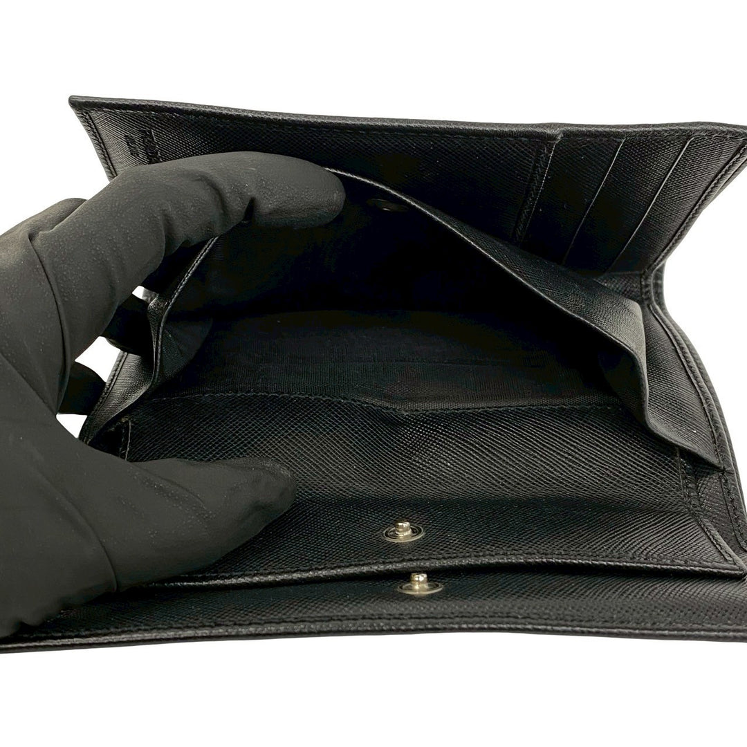 trifold wallet prada