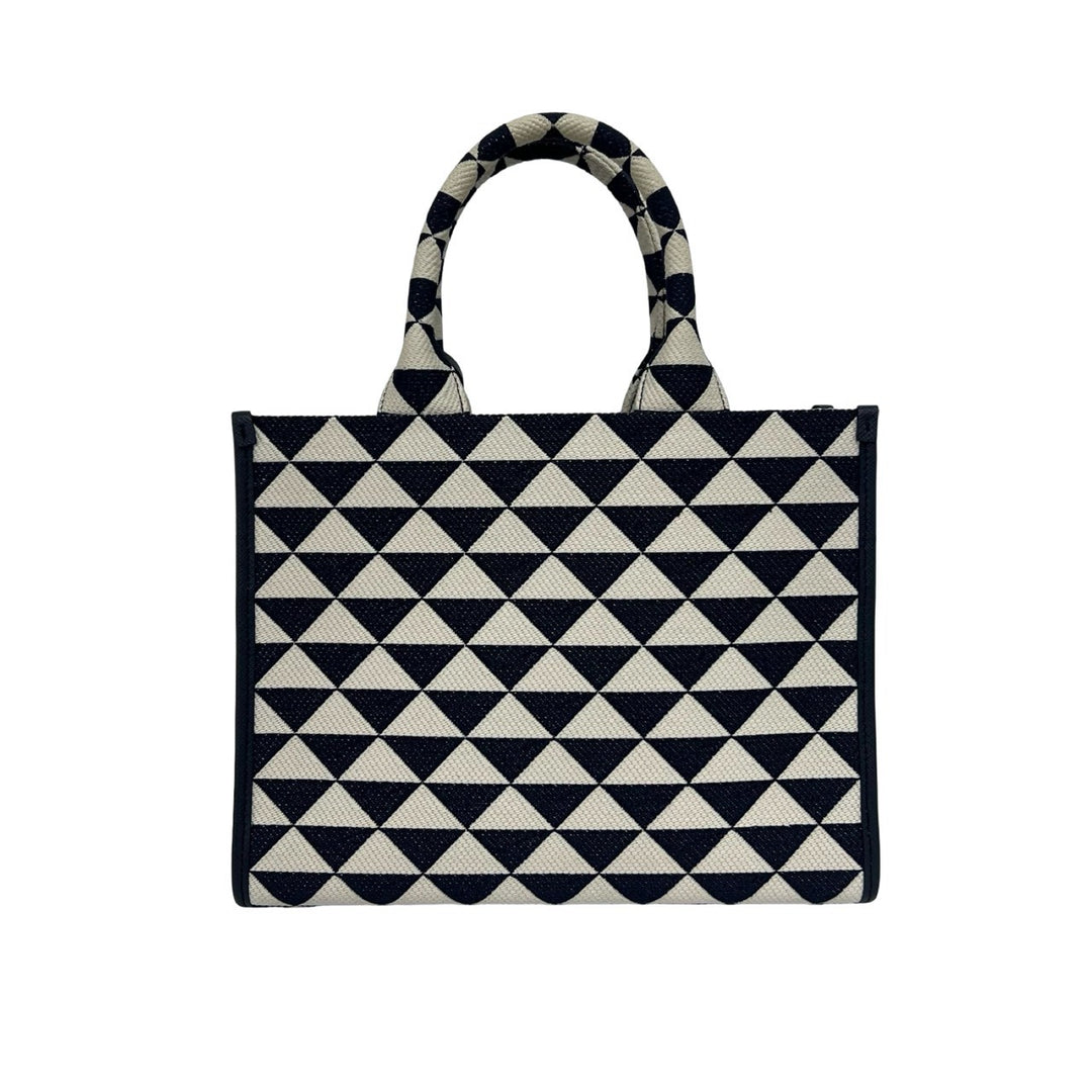 Shoulder bag prada symbol embroidered fabric small