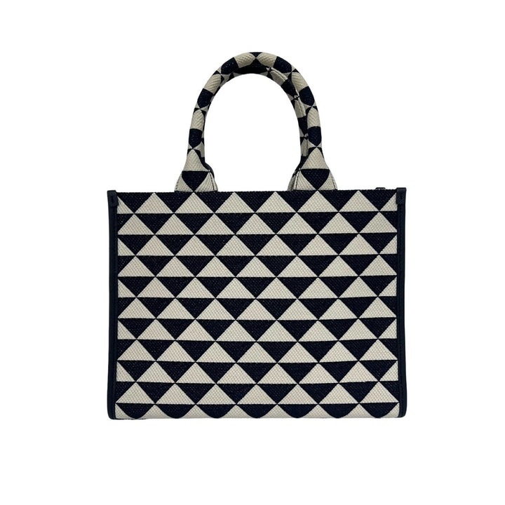 Shoulder bag prada symbol embroidered fabric small