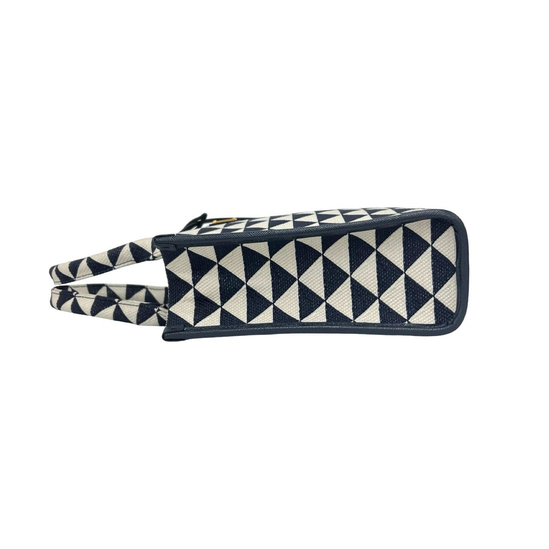 Shoulder bag prada symbol embroidered fabric small