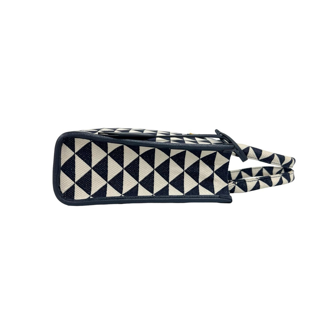Shoulder bag prada symbol embroidered fabric small