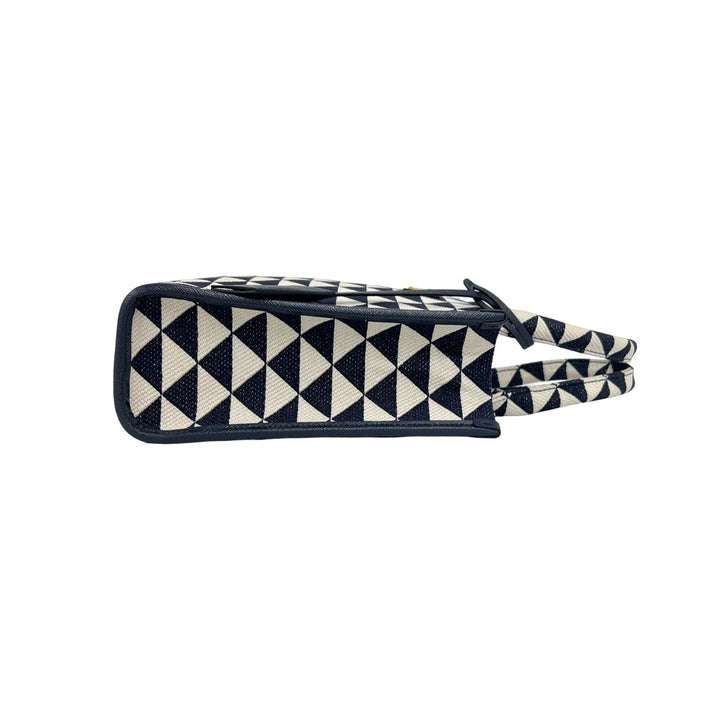 Shoulder bag prada symbol embroidered fabric small