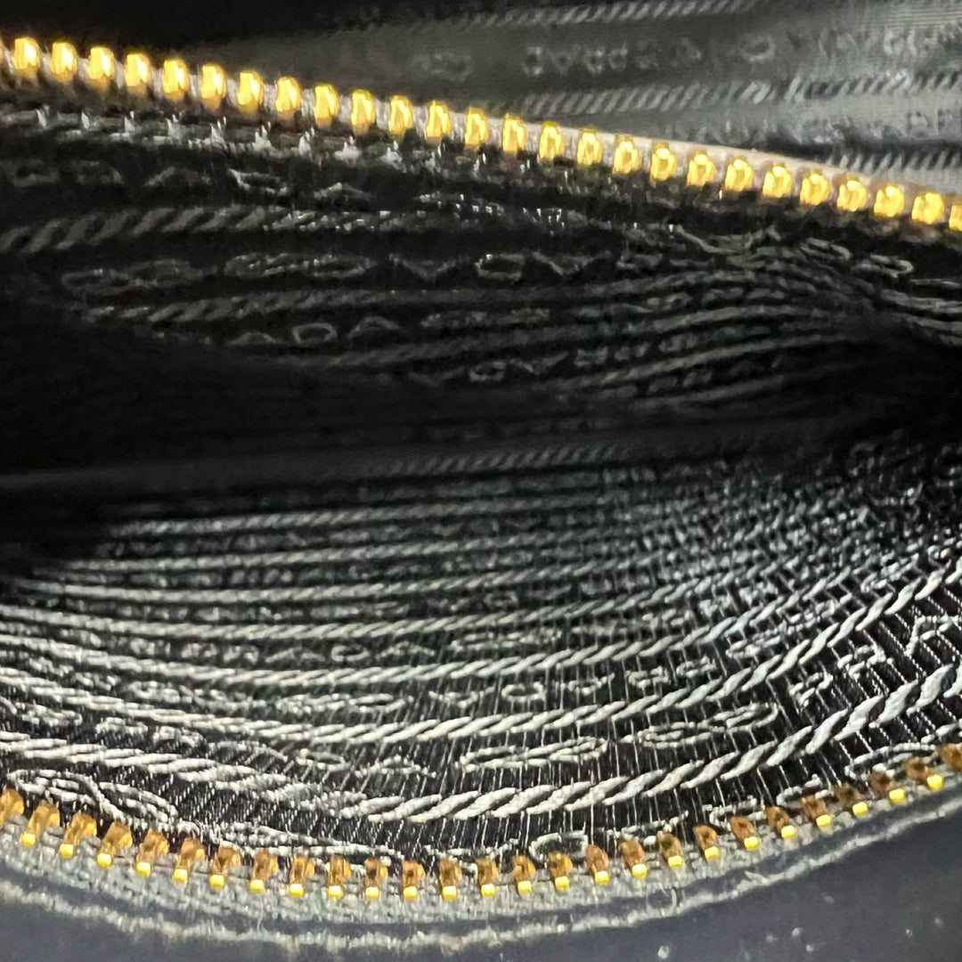 Shoulder bag prada symbol embroidered fabric small
