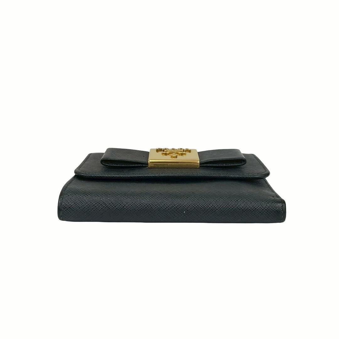 trifold wallet prada