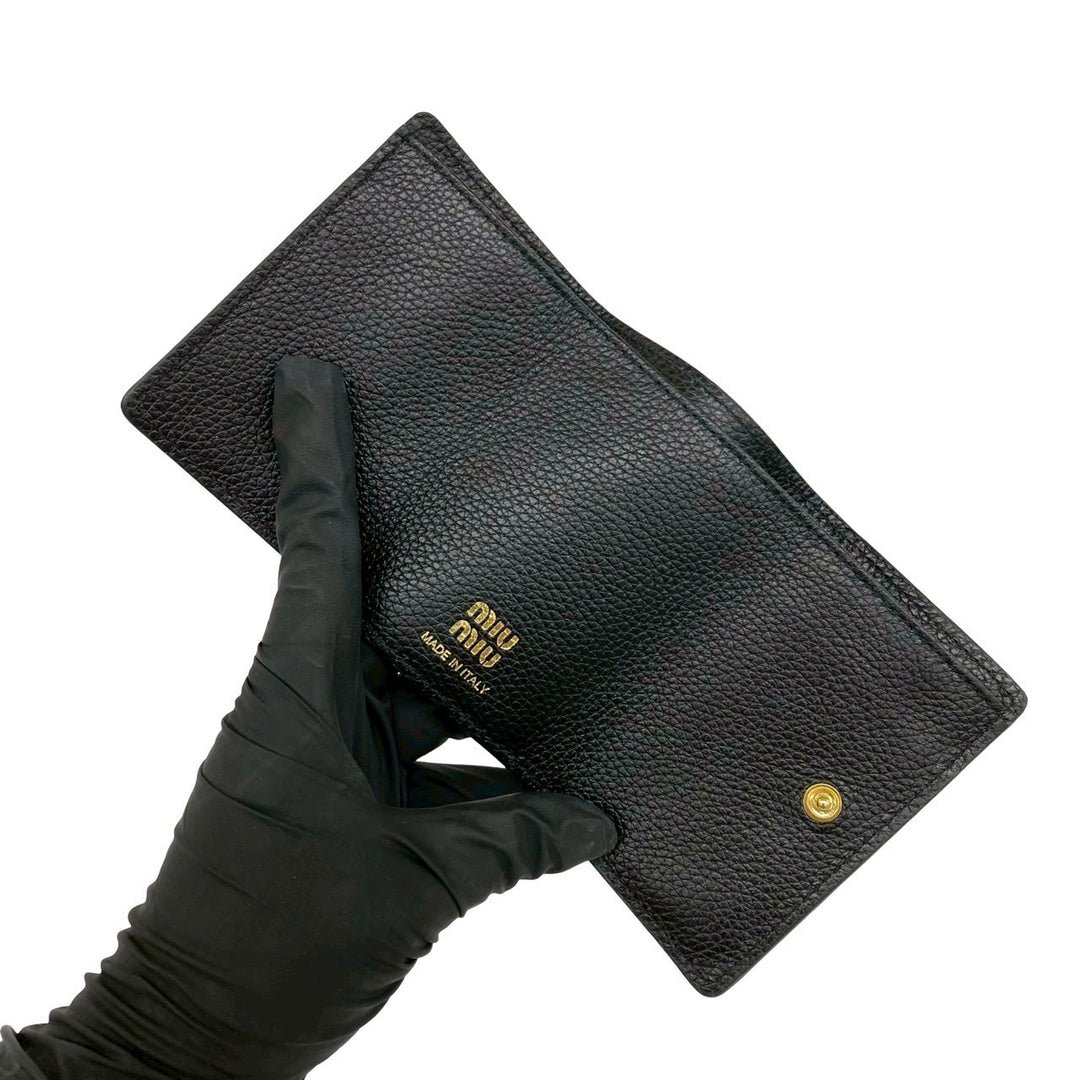 三折皮夾 miu miu