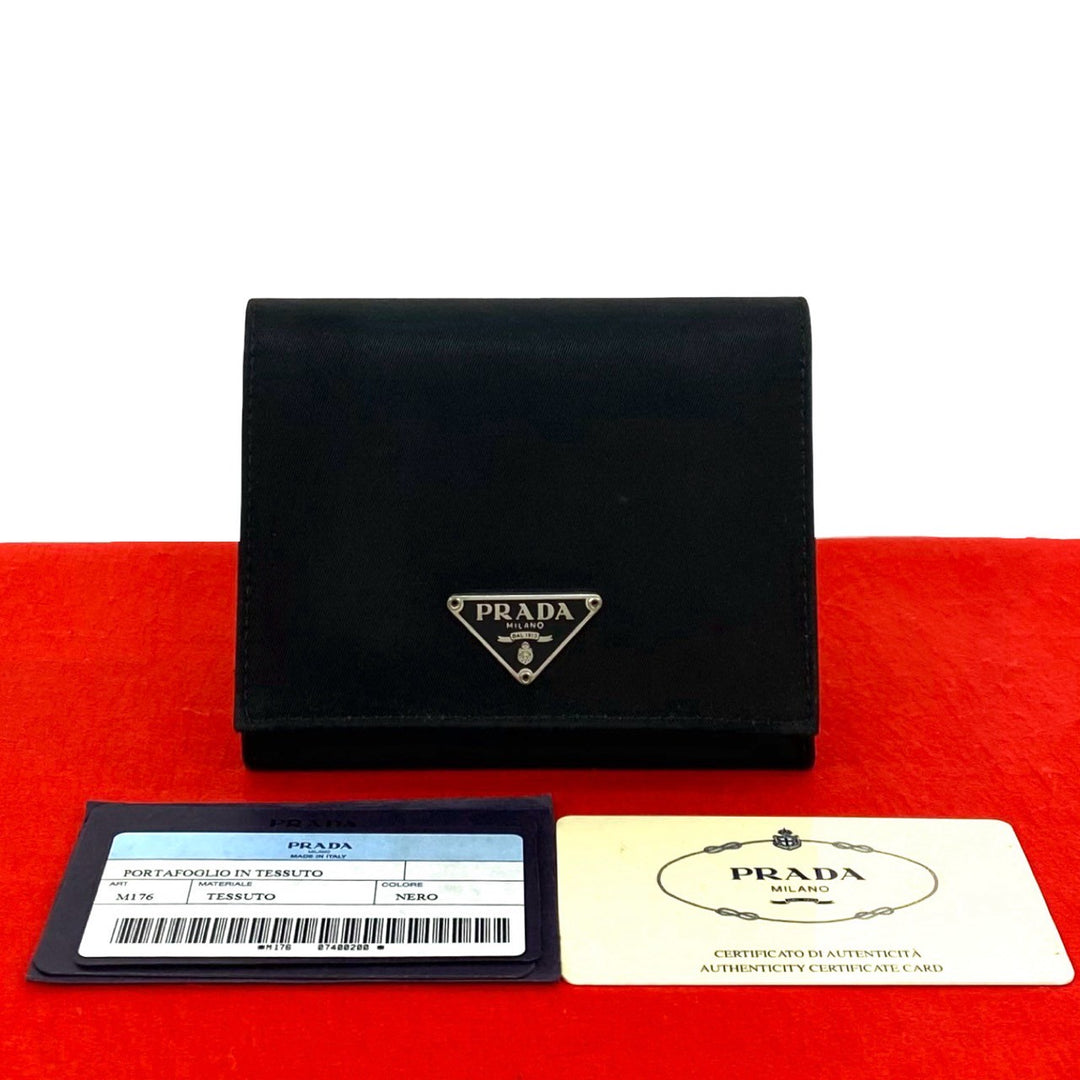 trifold wallet prada