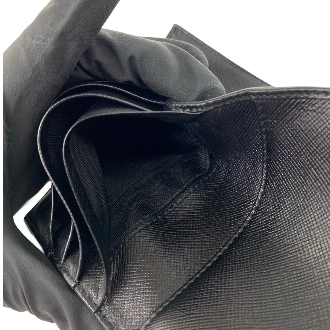 trifold wallet prada