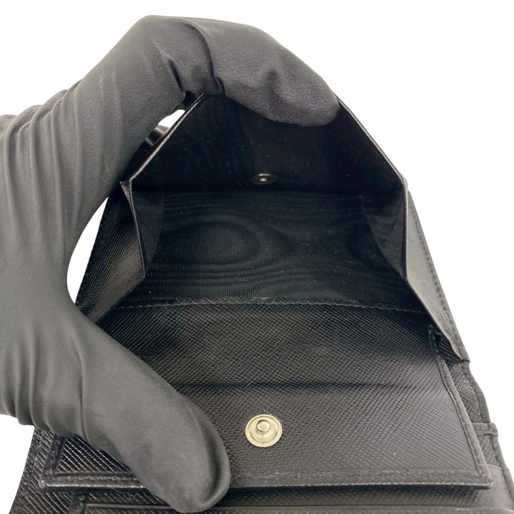 trifold wallet prada