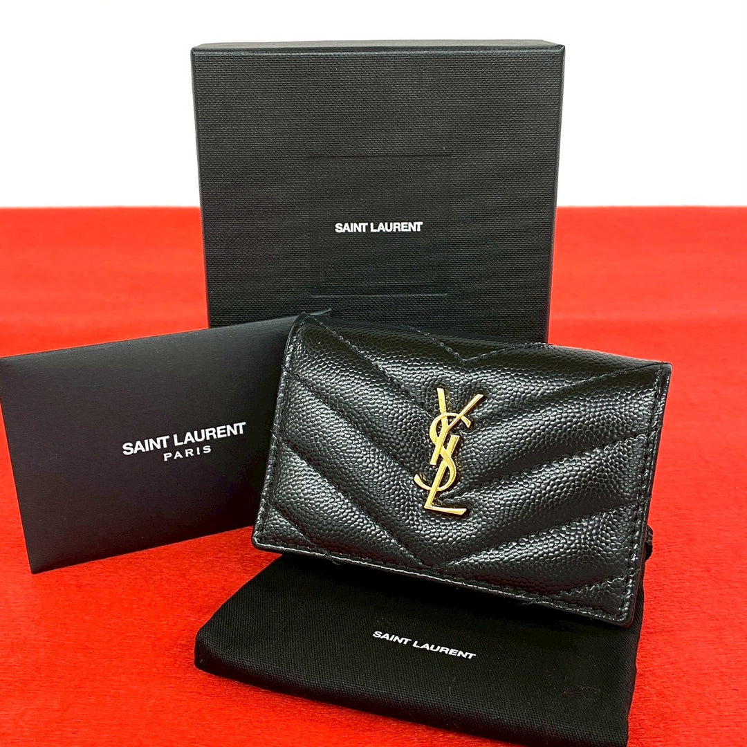 trifold wallet saint laurent paris