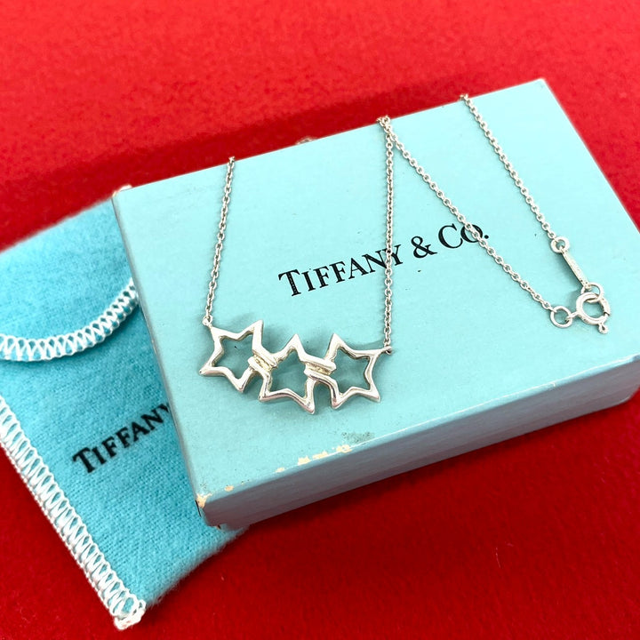necklace tiffany triple star necklace